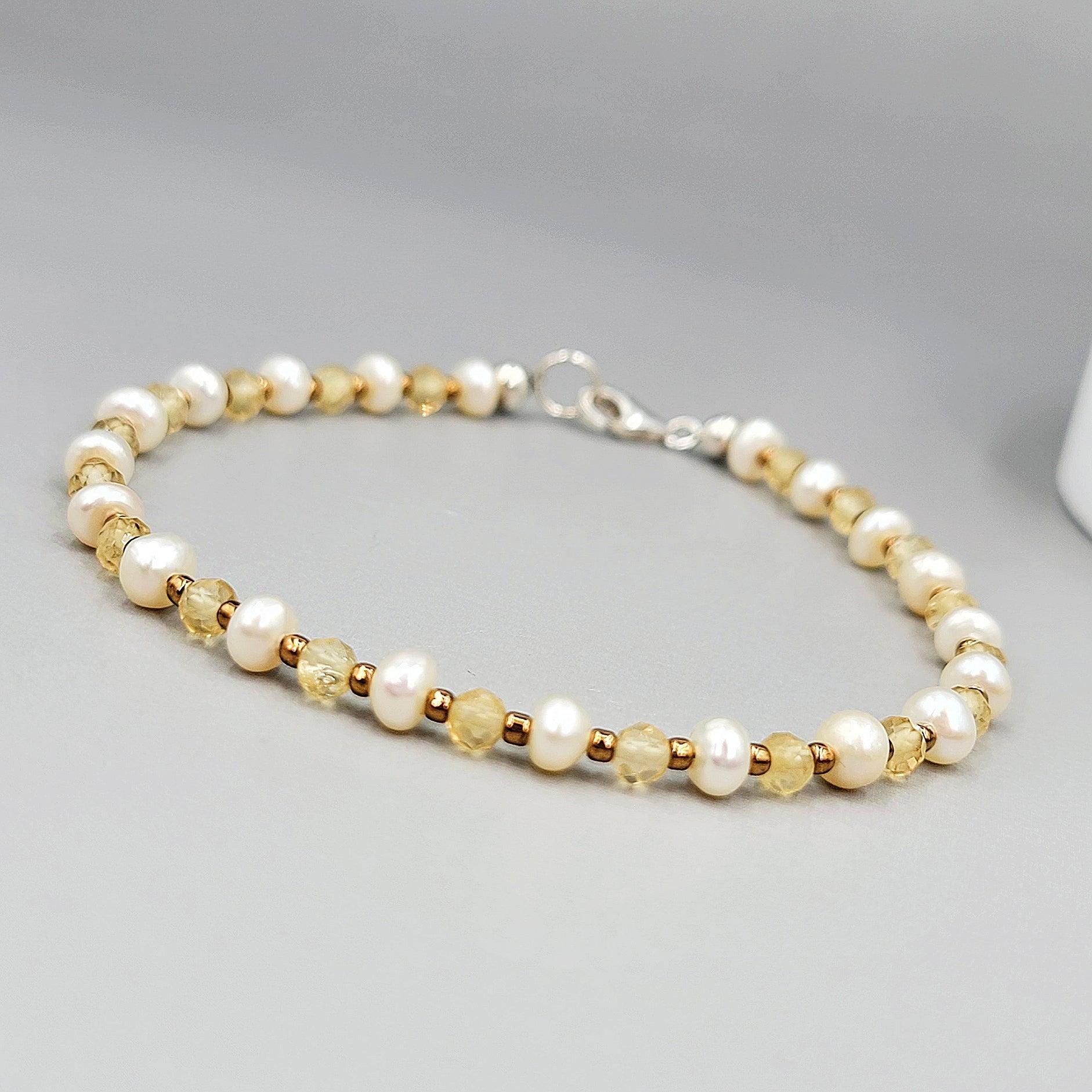 Gorgeous Rhodium Pearl Bracelet - Chandrani Pearls